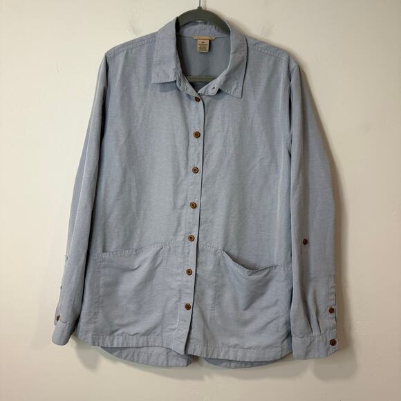 Duluth Trading Co Women's Heirloom Gardening Shirt Button Down Light Blue XL - Picture 1 of 12